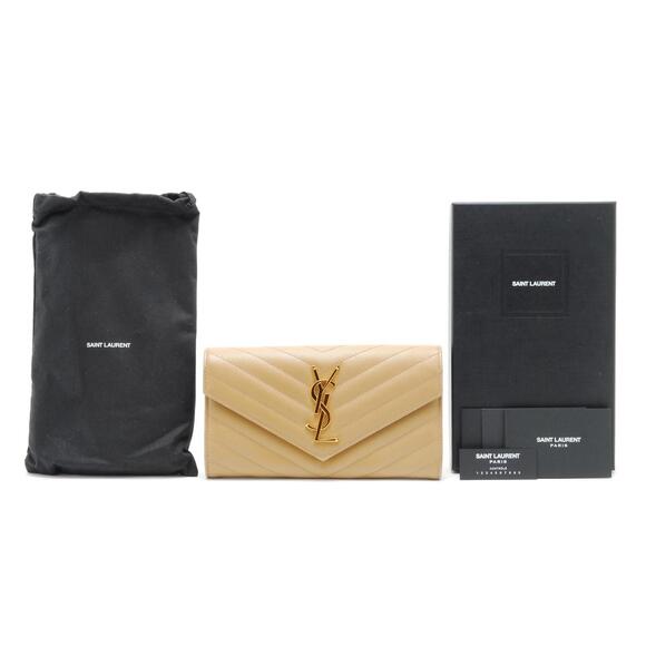 Saint Laurent Long Wallet Purse Ysl #182046S31B - Picture 1 of 15